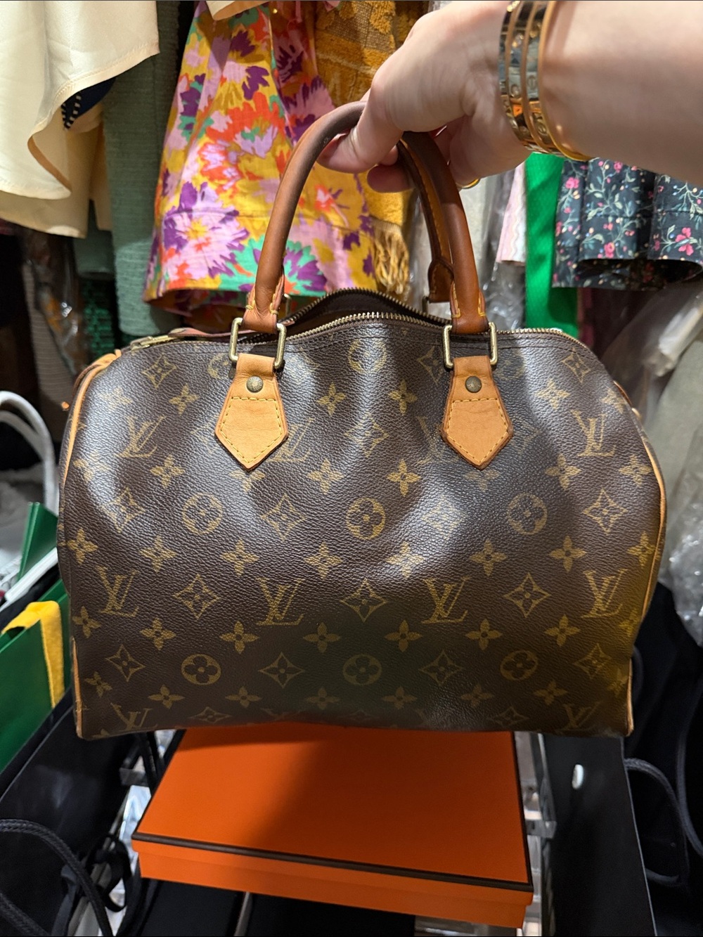 Louis Vuitton Monogram Canvas Speedy 25 Handbag - Brown